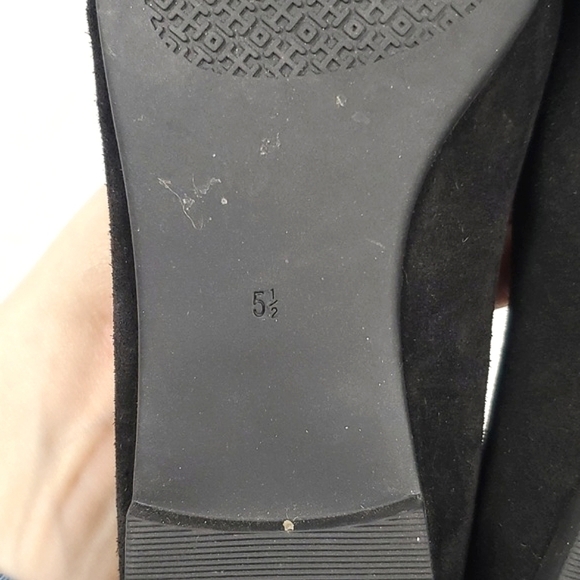 Tory Burch Marsden Black Suede Smoking Flat - Picture 7 of 10